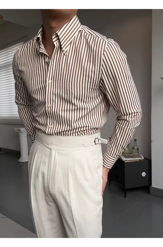 Camisa de Algodón Seersucker Primavera para Hombre - Image 6