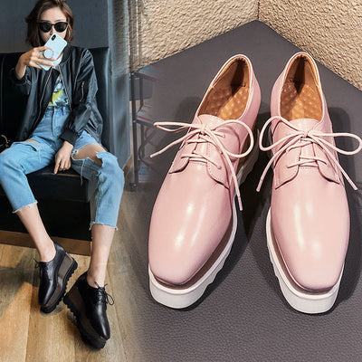 Botines Plataforma Estilo Británico con Tacón Elevador para Mujer - Image 10
