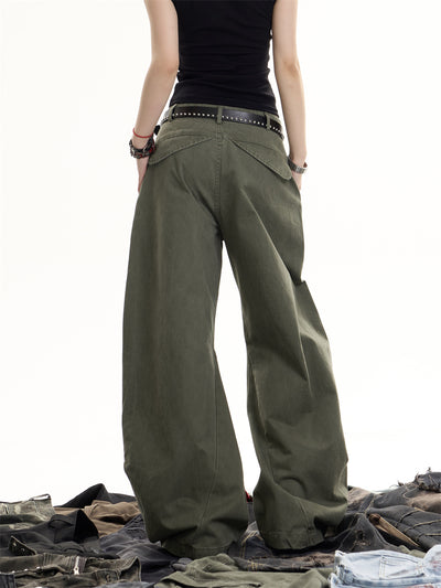 Overol Ancho Deconstruido Estilo Retro Lavado para Mujer - Image 10