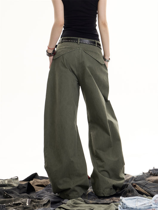 Overol Ancho Deconstruido Estilo Retro Lavado para Mujer - Image 10