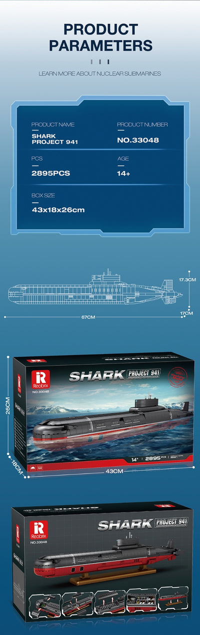 Submarino Typhoon Militar - Bloques de Construcción Educativos - Image 7