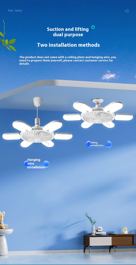 Lámpara Ventilador Inteligente E27 con Control Remoto para Sala y Recámara - Image 32