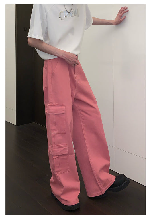 Overol Ancho de Pierna con Bolsillos Grandes - Jeans Casual - Image 21