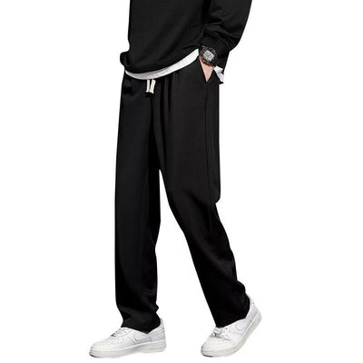 Pantalones Anchos Negro para Hombre - Primavera Otoño - Image 3