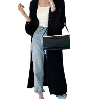 Cardigan Acolchado Largo Oversize para Mujer - Abrigo Tipo Sweater Hasta la Rodilla - Image 3