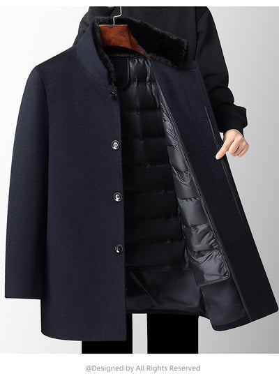 Sobretodo de Lana para Hombre con Forro de Plumas Desmontable - Image 15