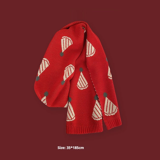 Bufanda de Lana Escocesa Roja para Parejas - Cálida y Elegante - Image 15