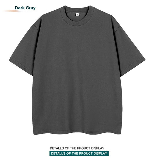Moss green short-sleeve cotton t-shirt with a crew neck and a relaxed, oversized fit. - Image 26