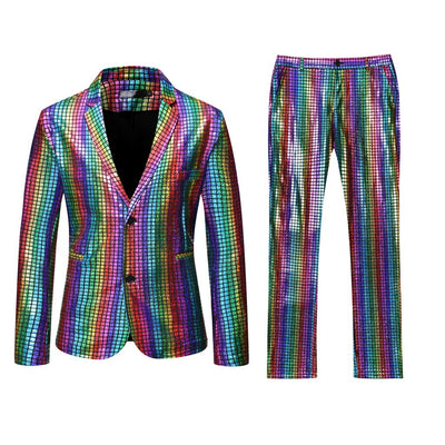 Conjunto de Pantalones Cuadros Arcoíris con Efecto Bronceado - Image 5