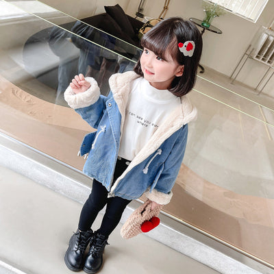 Chaqueta Denim para Niña con Forro de Terciopelo - Abrigo Térmico - Image 11