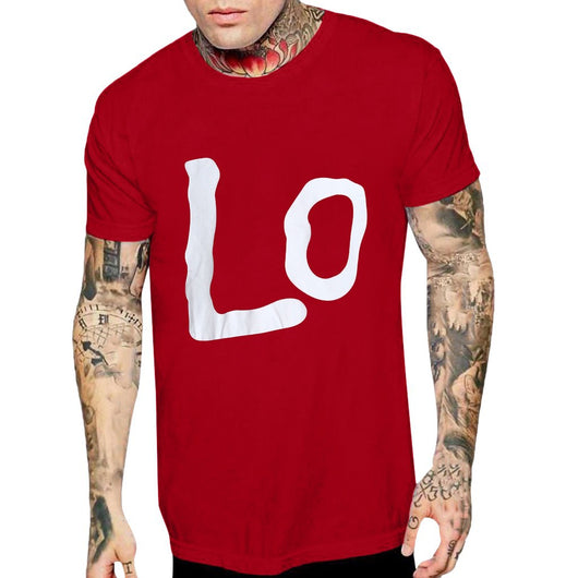 Playera Holgada de Cuello Redondo con Estampado para Parejas - Image 7