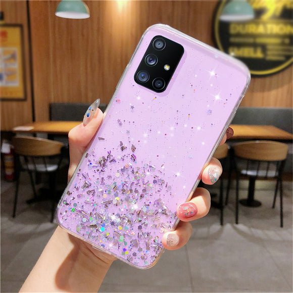 Funda Samsung con Degradado de Estrellas Rosa