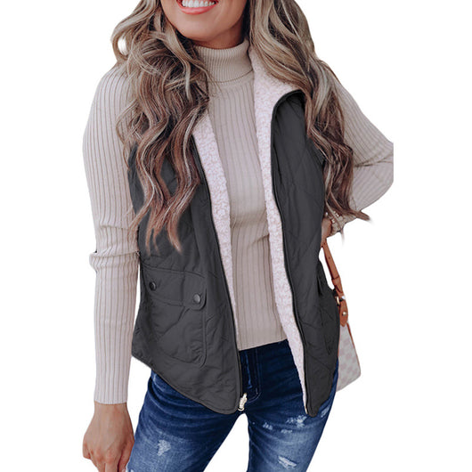 Chaleco Térmico Reversible de Color Liso para Mujer - Image 7