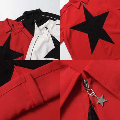 Camisa Casual de Hombre con Parches de Estrellas - Image 7