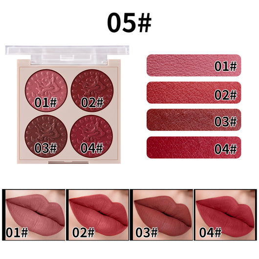 Paleta de Labios MISS ROSE 4 Colores - Brillo Labial Hidratante de Larga Duración - Image 11