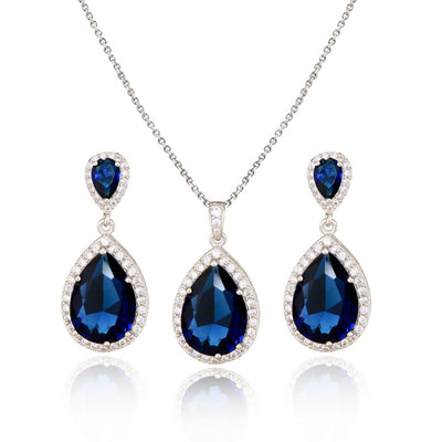 Conjunto de Collar y Aretes de Circonita Brillante para Novia - Joyería Elegante y Minimalista - Image 9