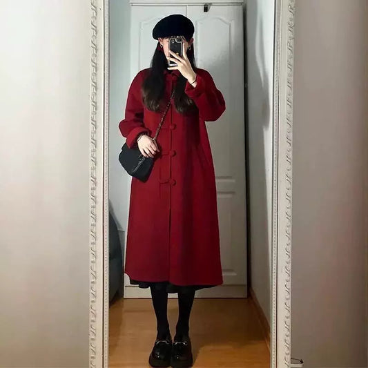 Abrigo de Lana Estilo Hepburn Petite de Largo Medio