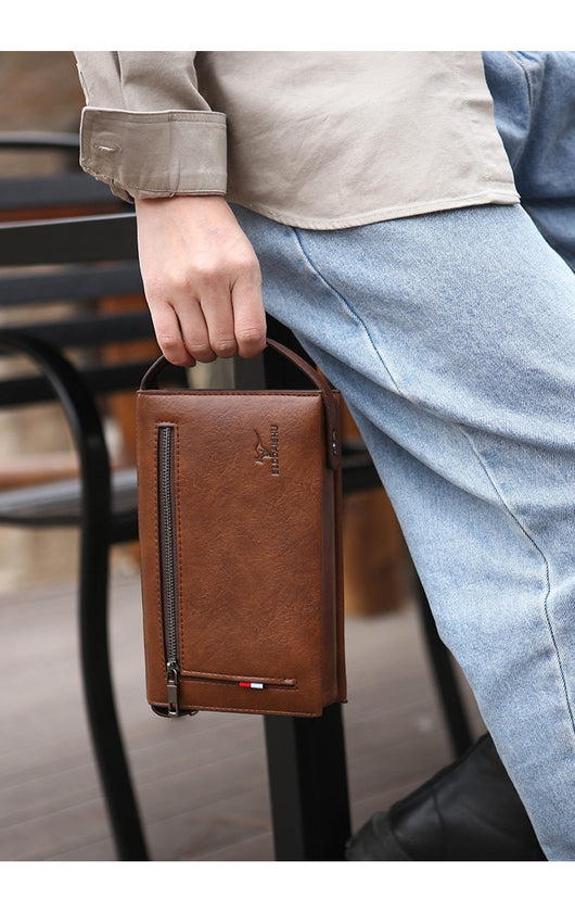 Billetera Masculina de Diseño Clutch con Cierre de Combinación - Image 9