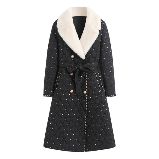 Chaqueta Acolchada Mujer con Cinturón Doble Capa Premium