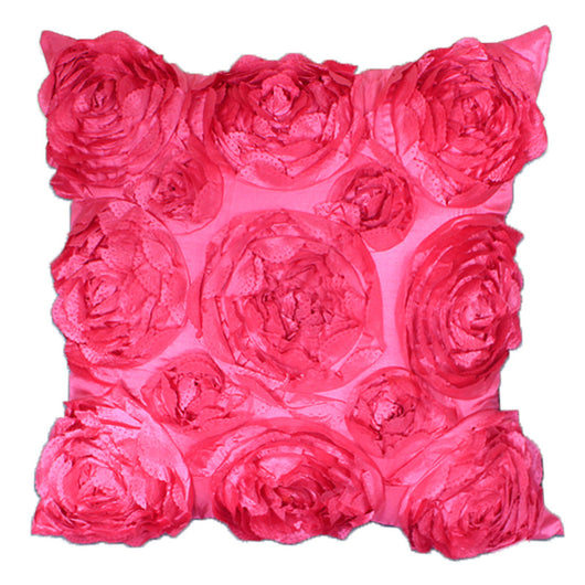 Funda de almohada con bordado de rosas - Image 3