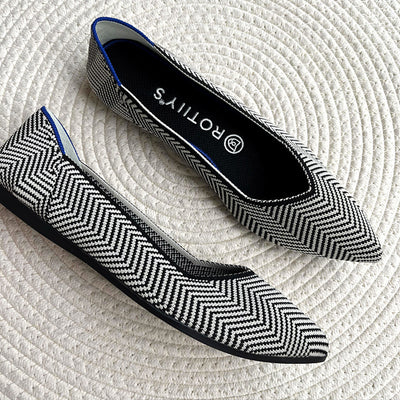 Zapatos de Tacón Punta Fina Tejidos Livianos para Mujer - Image 54
