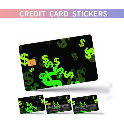 Anime cityscape credit card sticker with vibrant pink, purple, and blue hues, showing buildings and power lines. - Image 11