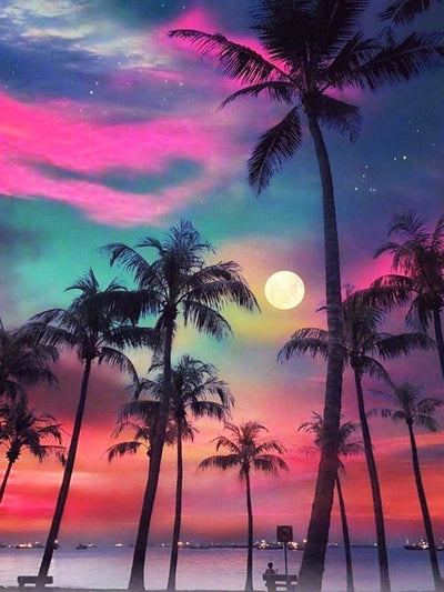 Cuadro de Diamantes Atardecer Paisaje - Kit DIY con Pegatinas Brillantes - Image 9