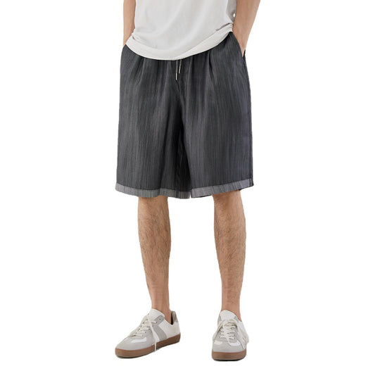 Shorts Tencel Hombre Verano - Corte Recto Suelto Estilo Casual Moderno - Image 10