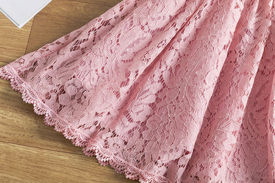 Vestido Infantil con Encaje Bordado, Tirantes y Espalda Decorativa - Image 14