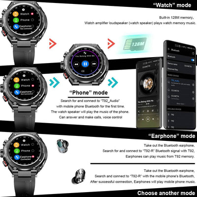 Reloj Inteligente Deportivo con Auriculares Bluetooth Integrados - Image 7