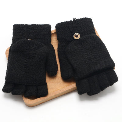 Guantes Térmicos Convertibles para Mujer - Mitones de Lana Artificial con Dedos Abatibles - Image 6