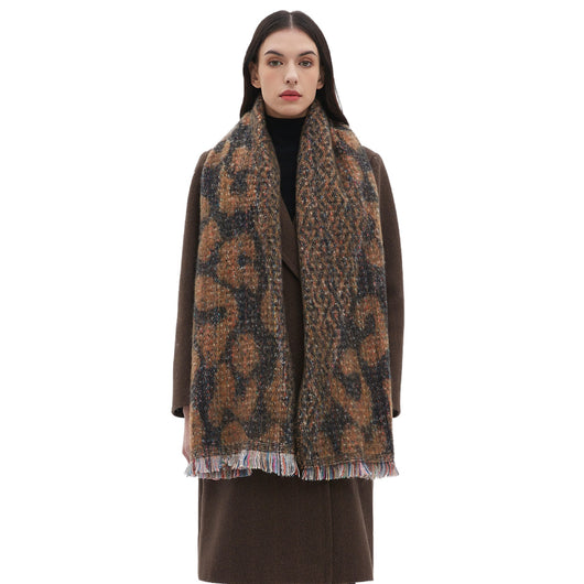 Bufanda Corta Estampado Leopardo Unisex - Diseño Europeo y Americano - Image 5