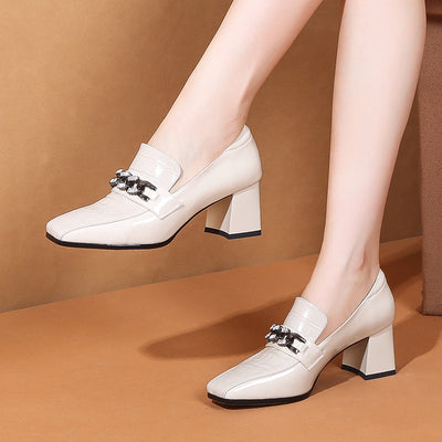 Zapatos de Tacón Cuadrado Punta Abierta - Comodidad y Estilo para Todos los Días - Image 8