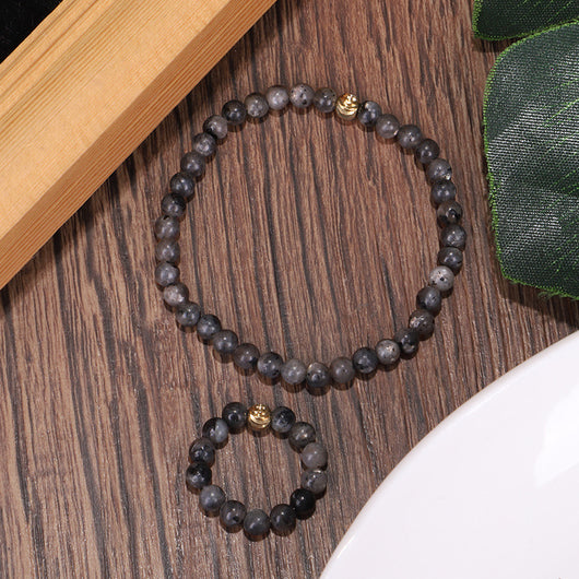 Conjunto de Pulsera y Anillo Elástico con Piedras Flash 4MM - Image 13
