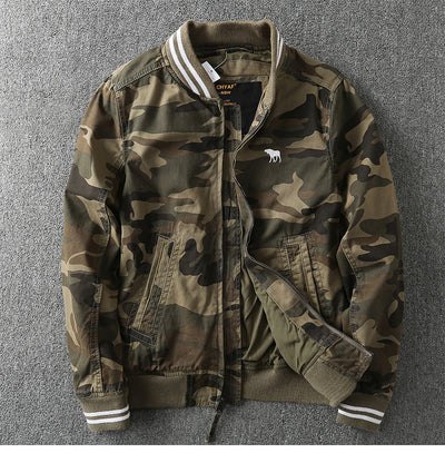 Chaqueta Bomber Cuello Alto Hombre Primavera Otoño - Image 9