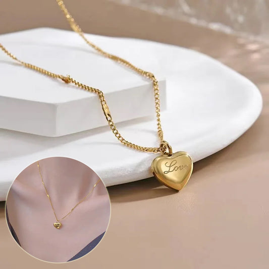 Collar con Colgante de Corazón Vintage para Mujer - Joyería Elegante