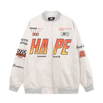 Chaqueta de Cuero PU para Motociclista con Costuras y Estampado - Image 3