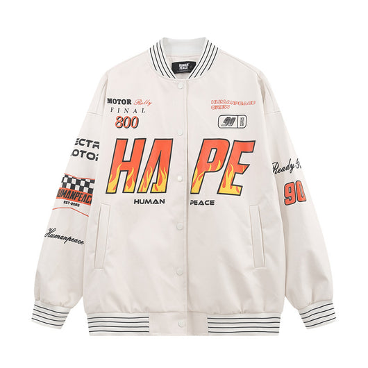 Chaqueta de Cuero PU para Motociclista con Costuras y Estampado - Image 3