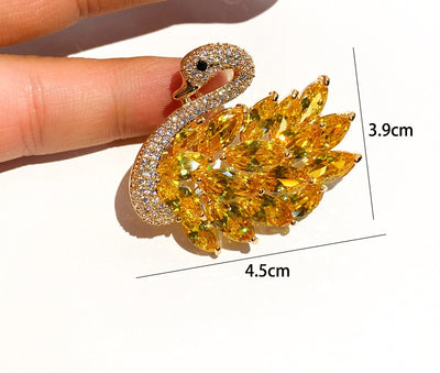 Broche Cisne de Circón Lujo Vintage Cristal - Image 2