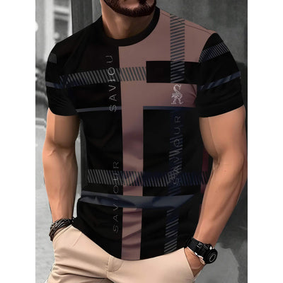 Camiseta Manga Corta Casual Ejecutiva con Impresión 3D Digital - Image 20