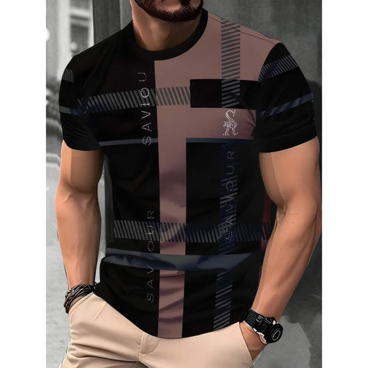 Camiseta Manga Corta Casual Ejecutiva con Impresión 3D Digital - Image 20