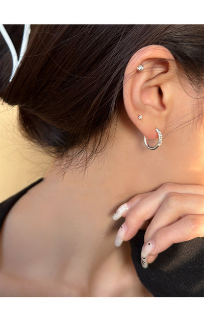 Aretes de Clip Geométricos con Circonita y Diamantes de Imitación para Mujer - Image 14