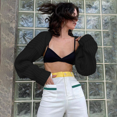 Cardigan Tejido Corto para Otoño e Invierno - Suéter Elegante para Mujer - Image 10