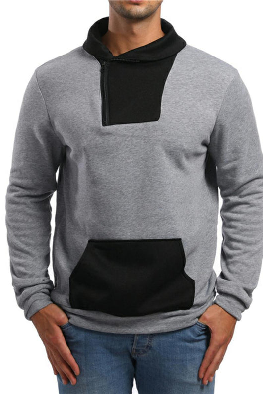 Suéter Pullover Casual con Combinación de Colores para Hombre