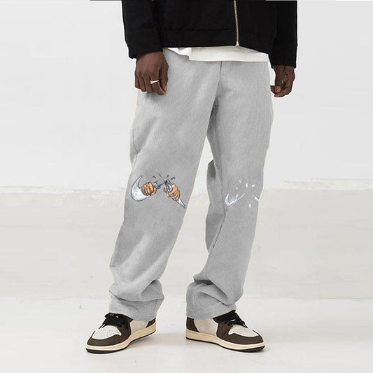 Pantalones Casuales Estampados Sueltos - Diseño Moderno y Divertido