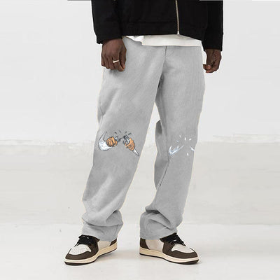 Pantalones Casuales Estampados Sueltos - Diseño Moderno y Divertido