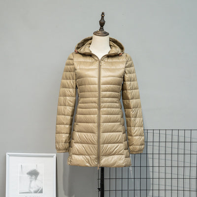 Chaqueta Acolchada Ligera Otoño Invierno Mujer Talla Grande Capucha Ajustada - Image 3