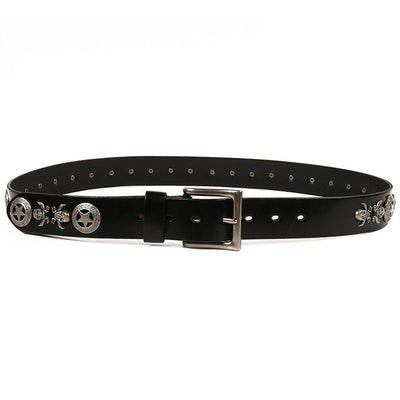 Cinturón de Cuero Unisex con Remaches - Estilo Versátil para Hombre y Mujer - Image 6
