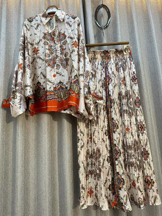 Conjunto de Dos Piezas: Blusa Estampada Personalizada + Pantalón Ancho de Cintura Alta - Image 42