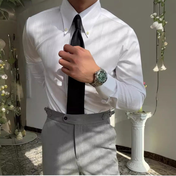 Camisa Elástica de Rayas Multiestación para Hombre